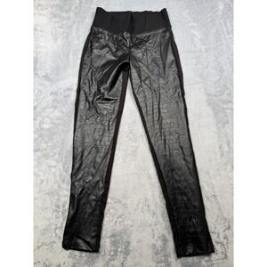 Material Girl Leggings Womens XS Black Crocodile Skin Biker Chic Edgy Streetwear